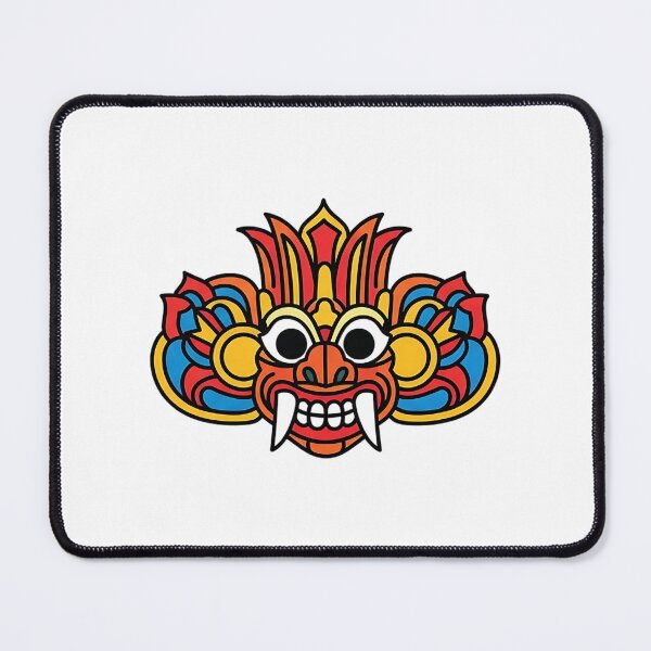 Item preview, Sri Lankan mask reduced to minimal flat icon, bold colors, sticker friendly. designed and sold by SLDavincy.