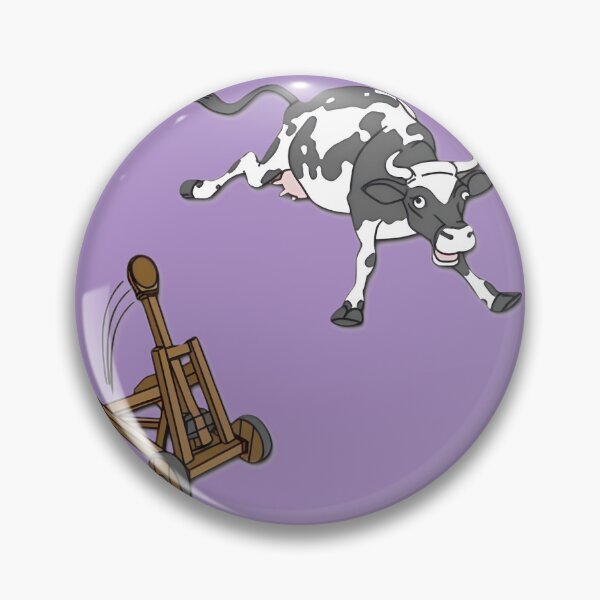 Item preview, Cow Launched By Catapult Funny Cartoon | Limited Edition designed and sold by TerynChrzanowsk.