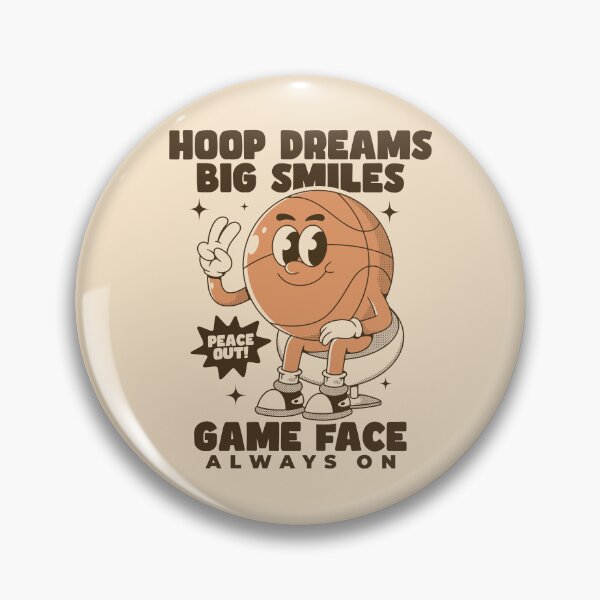 Item preview, Smiling Basketball Character With Peace Gesture designed and sold by adipra.