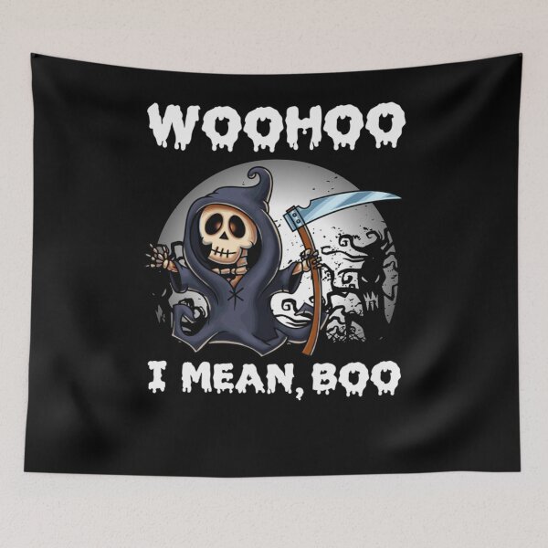 Item preview, Woohoo i mean Boo funny cute Skeleton Halloween designed and sold by WatsonBeahan.