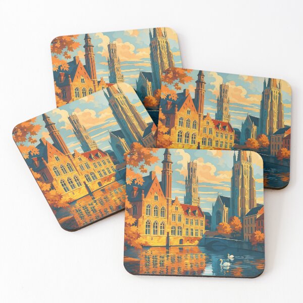 Item preview, Greetings from BRUGES - BELGIUM - Retro Autumn Dreams designed and sold by Earth Celebration Designs.