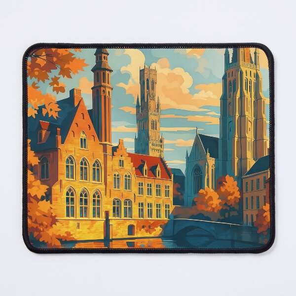 Item preview, Greetings from BRUGES - BELGIUM - Retro Autumn Dreams designed and sold by Earth Celebration Designs.