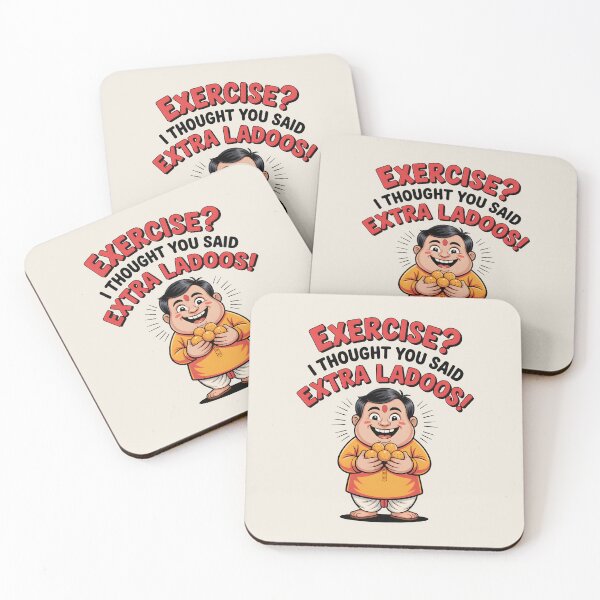 Item preview, Exercise? I Thought You Said Extra Ladoos! – Funny Diwali Design designed and sold by Jollys-ArtShop.