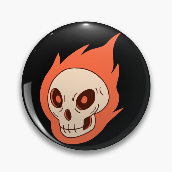 Item preview, angry flaming skull designed and sold by marias designs.