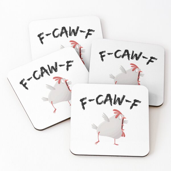 Item preview, F-Caw-F Screaming Chicken Funny | Gothic Dark Humor Bird Pun Design designed and sold by BeBetterPeople.