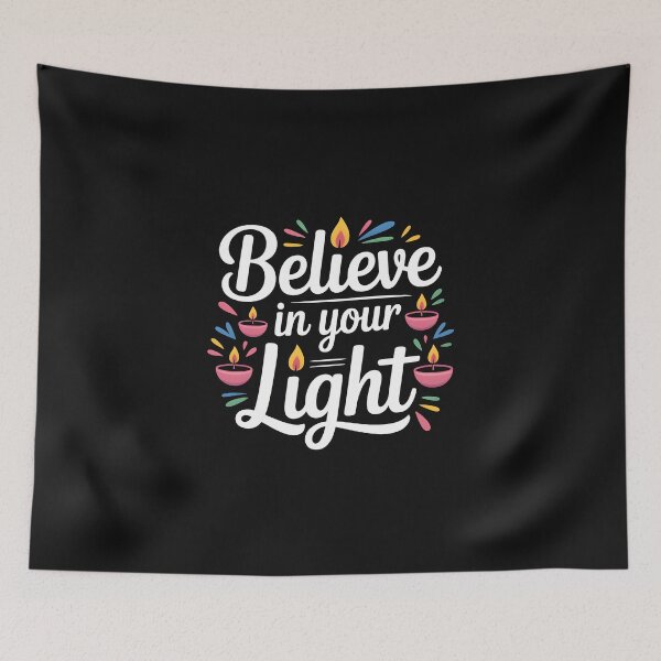 Item preview, Believe in Your Light – Inspirational Diwali Diya Design designed and sold by Jollys-ArtShop.