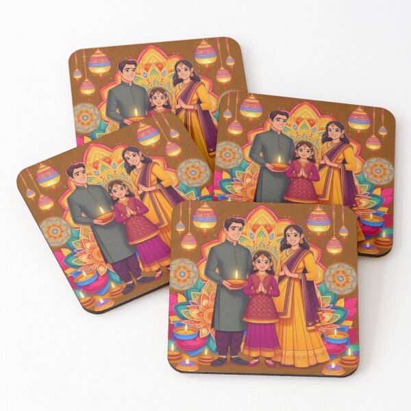 Artikelvorschau, Indische Familie feiert Deepavali entworfen und verkauft von Mywaymylife.