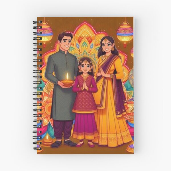 Artikelvorschau, Indische Familie feiert Deepavali entworfen und verkauft von Mywaymylife.