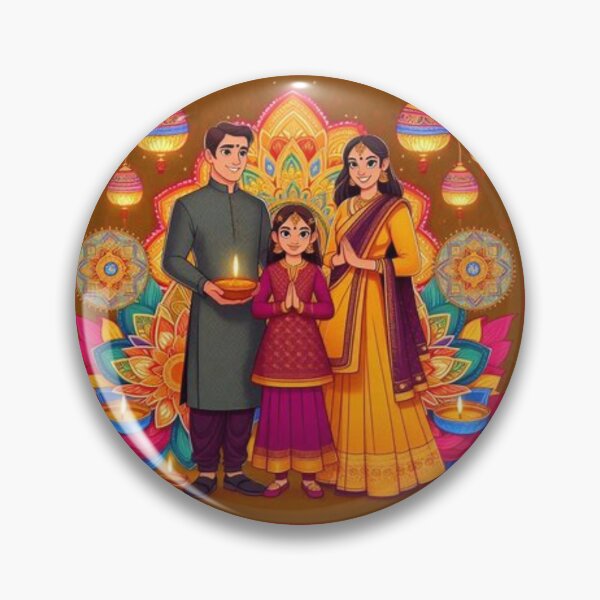 Artikelvorschau, Indische Familie feiert Deepavali entworfen und verkauft von Mywaymylife.