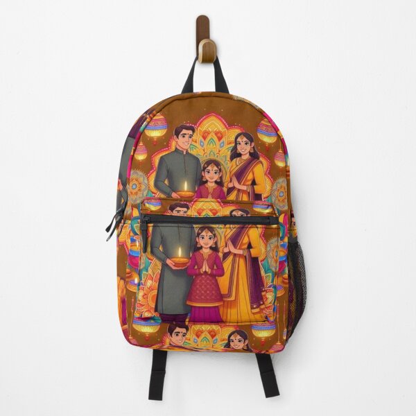 Item preview, Indian Family Celebrating Deepavali designed and sold by Mywaymylife.