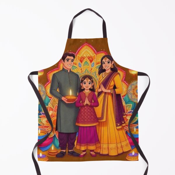 Item preview, Indian Family Celebrating Deepavali designed and sold by Mywaymylife.