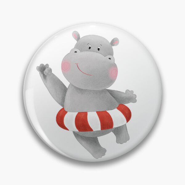 Item preview, Dancing summer hippo designed and sold by Nika Venturini.