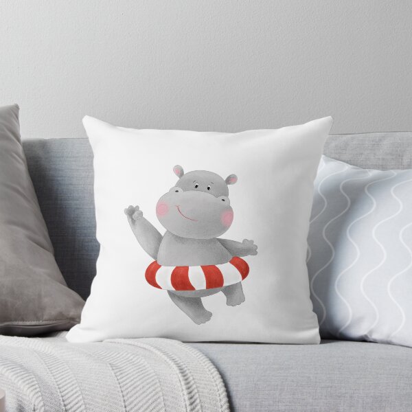 Item preview, Dancing summer hippo designed and sold by Nika Venturini.