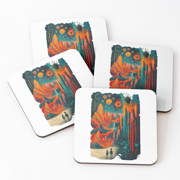 Item preview, Surreal Cosmic Journey – Visionary Abstract Landscape designed and sold by CosmicShapes.