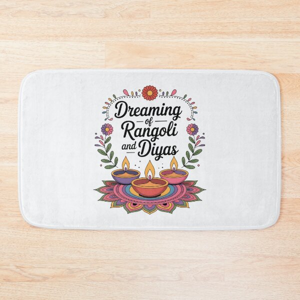 Item preview, Dreaming of Rangoli and Diyas – Aesthetic Diwali Festival Design designed and sold by Jollys-ArtShop.