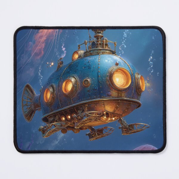 Item preview, Steampunk Submarine Poster designed and sold by ArgentoArt.