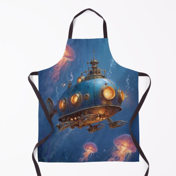 Item preview, Steampunk Submarine Poster designed and sold by ArgentoArt.