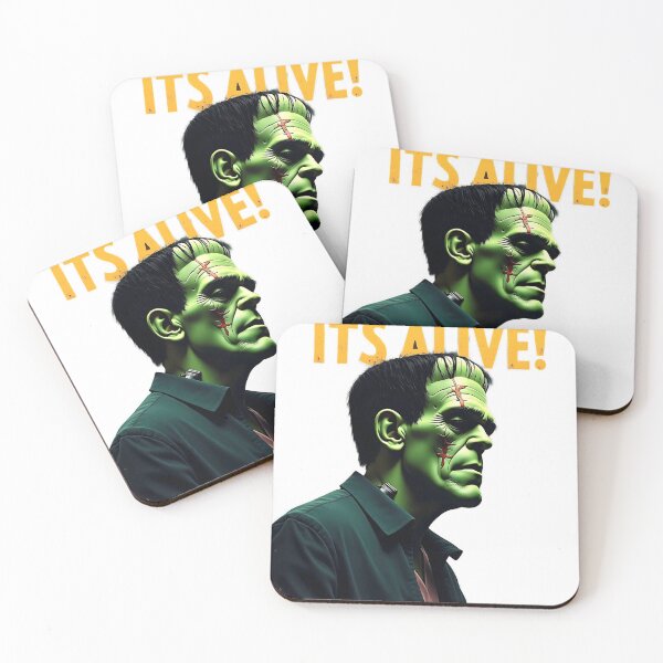 Item preview, Frankenstein Green Monster Illustration on a White Background designed and sold by PWDigitalArt.