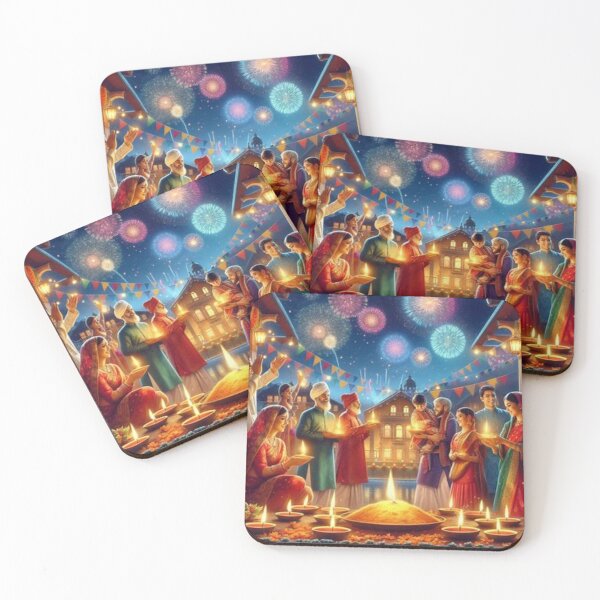 Item preview, Family Celebrating Diwali  designed and sold by Mywaymylife.