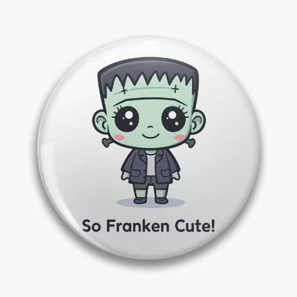 Item preview, Cute Frankenstein with an open mouth looks at the viewer designed and sold by PWDigitalArt.