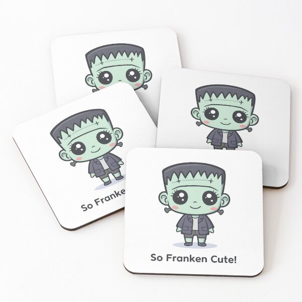 Item preview, Cute Frankenstein with an open mouth looks at the viewer designed and sold by PWDigitalArt.