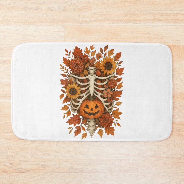 Item preview, Autumn Floral Ribcage & Pumpkin designed and sold by Nacho Average Designs.