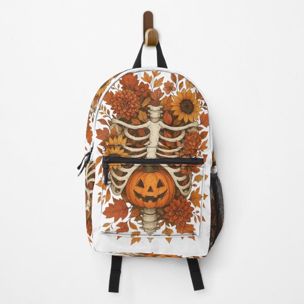 Item preview, Autumn Floral Ribcage & Pumpkin designed and sold by Nacho Average Designs.