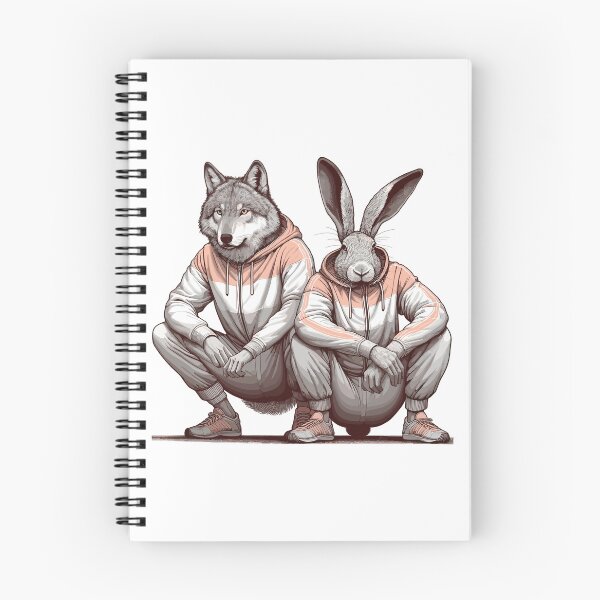 Item preview, Slavic squat Russian squat hare and wolf gift designed and sold by Pineapple-Tree.