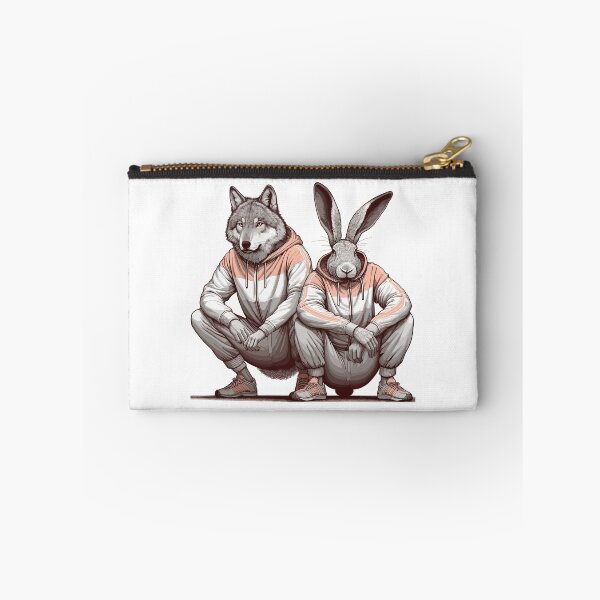 Item preview, Slavic squat Russian squat hare and wolf gift designed and sold by Pineapple-Tree.