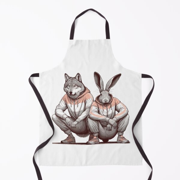 Item preview, Slavic squat Russian squat hare and wolf gift designed and sold by Pineapple-Tree.