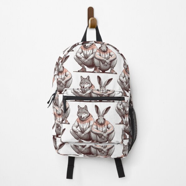 Item preview, Slavic squat Russian squat hare and wolf gift designed and sold by Pineapple-Tree.