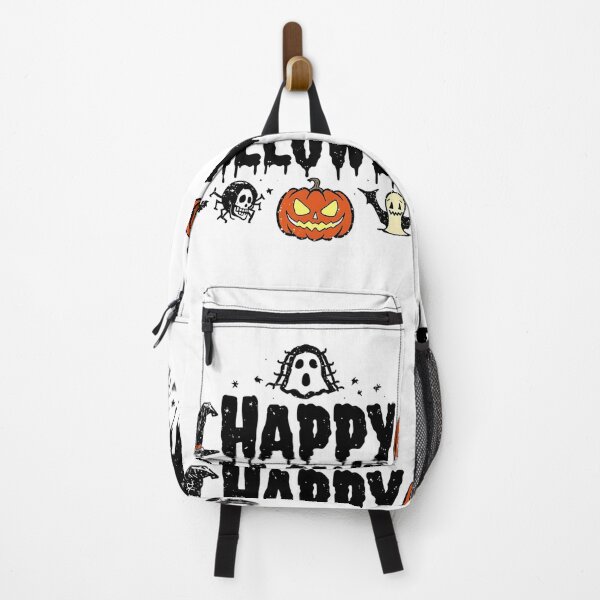 Item preview, Happy Halloween background design. Halloween trick or treat text with scary pumpkin, witch, vampire and skull for horror party decoration. Vector illustration. designed and sold by PWDigitalArt.