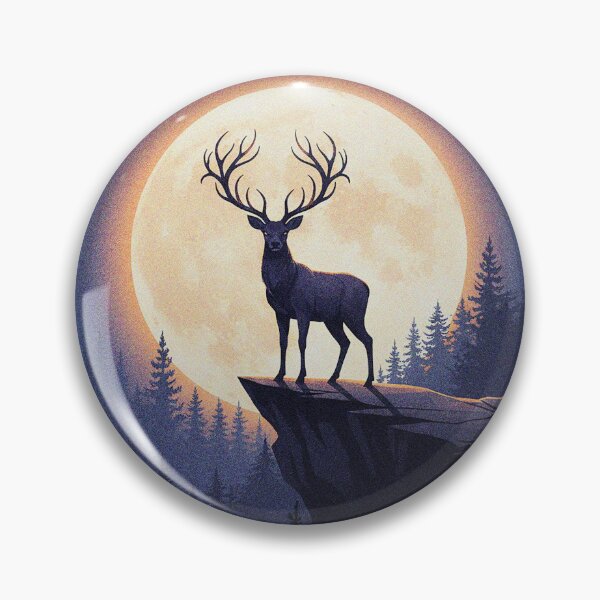 Item preview, Majestic Stag Under the Full Moon designed and sold by Tonn Peerapon.