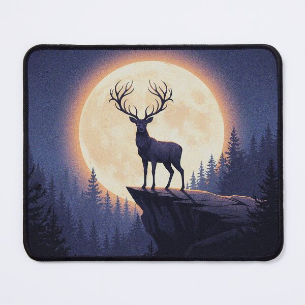 Item preview, Majestic Stag Under the Full Moon designed and sold by Tonn Peerapon.