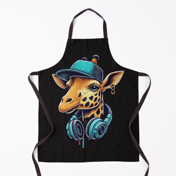 Item preview, Cool Giraffe with Headphones and Cap designed and sold by AwesomeBeyondLimits.
