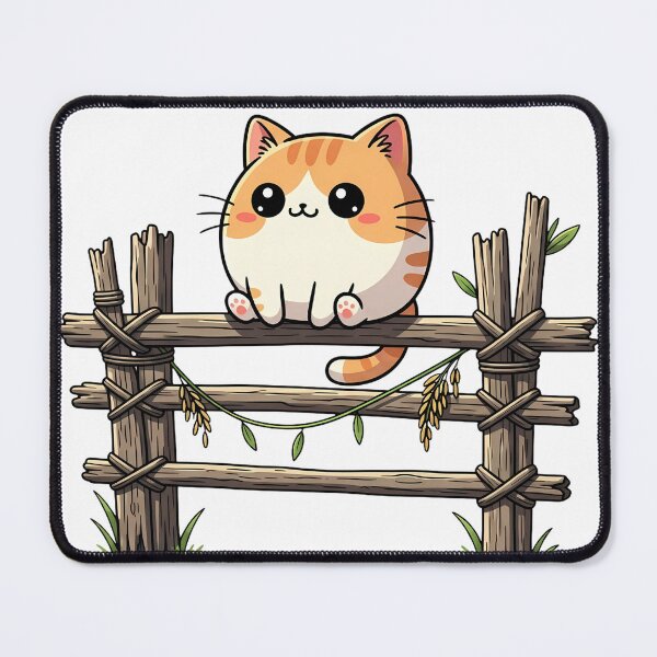 Item preview, Kawaii Cat on Sri Lankan Paddy Field Fence designed and sold by SLDavincy.