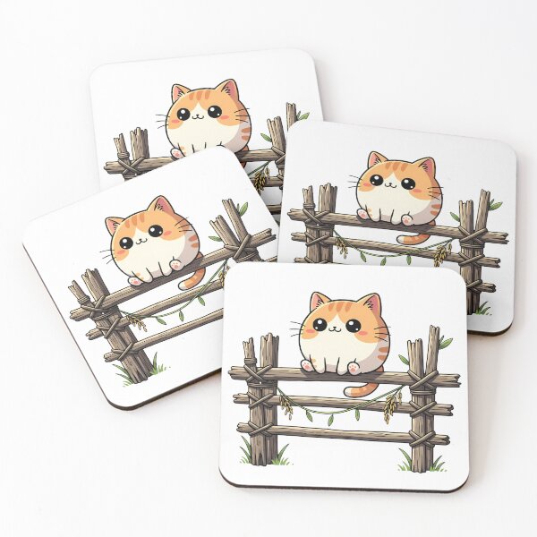 Item preview, Kawaii Cat on Sri Lankan Paddy Field Fence designed and sold by SLDavincy.