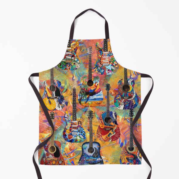 Item preview, Custom Painted Guitars Print-Colorful Guitars-Juleez Art designed and sold by Juleez.