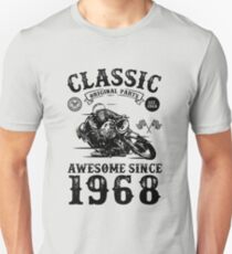 Camiseta unisex 50.o regalo de cumpleaños | 50 años de edad | Nacido en 1968 | Hecho en 1968 | Regalo de cumpleaños de la vendimia | Amante de la motocicleta | Retro Bike Lover | Regalo de cumpleaños para hombres