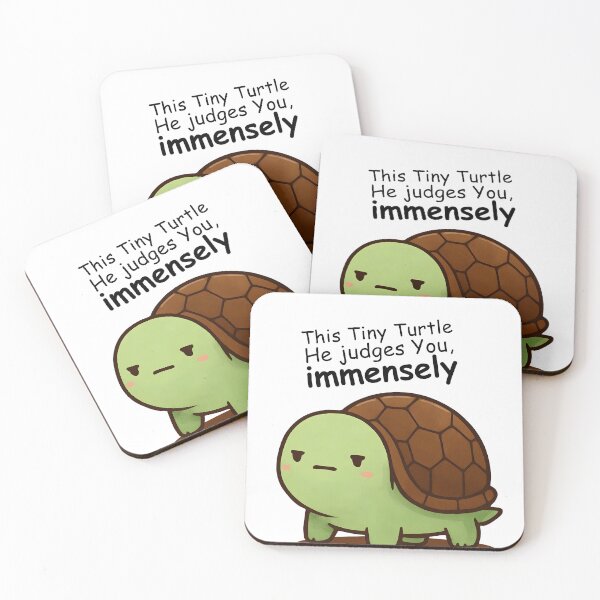 Item preview, This Tiny Turtle – He Judges You Immensely Funny Meme Design designed and sold by DVNarts.