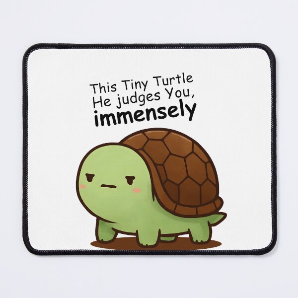 Item preview, This Tiny Turtle – He Judges You Immensely Funny Meme Design designed and sold by DVNarts.