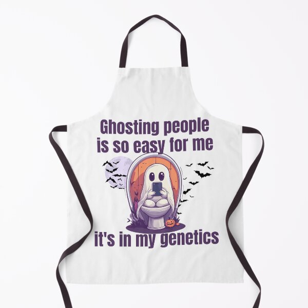 Item preview, Ghosting People is so Easy for me It's in My Genetics | Funny Ghost on Toilet with Phone – Spooky Halloween Meme Design Purple version designed and sold by luckyhue.