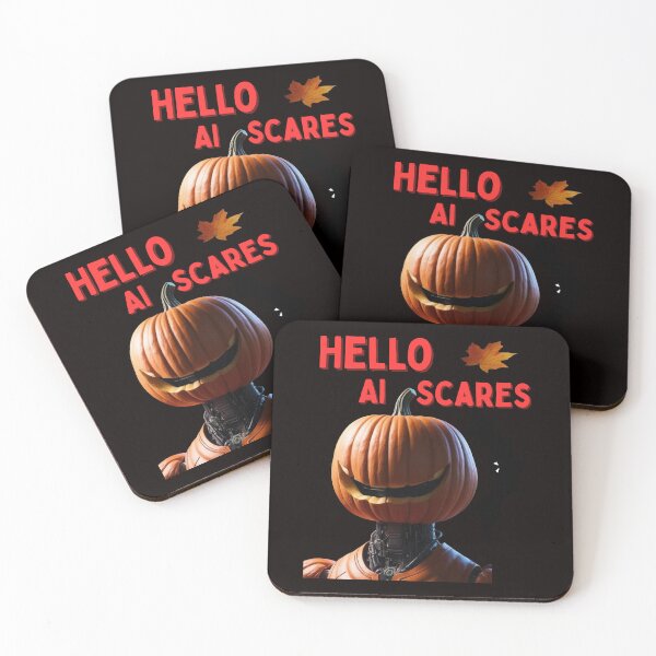 Item preview, Hello AI Scares  T-shirt with an Artificial Intelligence Theme for Halloween designed and sold by MojNetSerwis WWK.