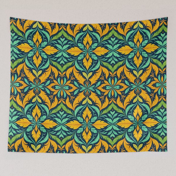 Item preview, Colorful, Flowers & Leaves, Abstract Artistic Stylize, Symmetrical Repeated Texture Pattern (image size 8320x12480) designed and sold by Digital-Davinci.
