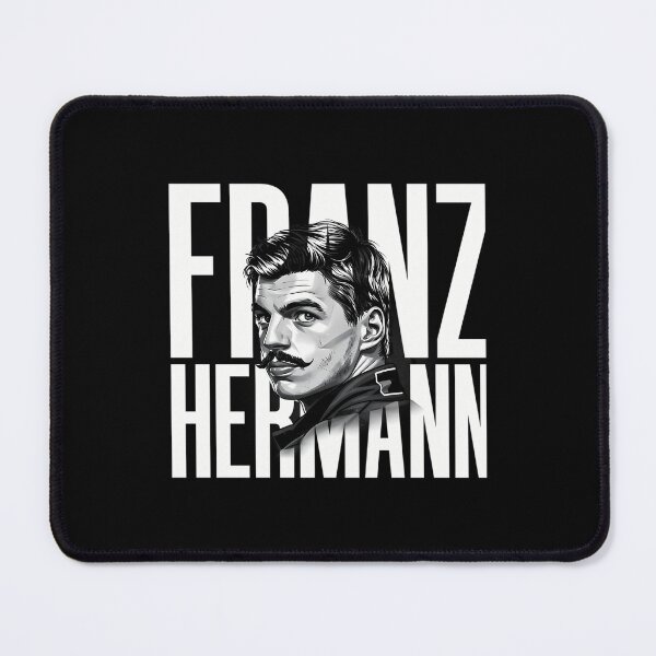 Item preview, Franz Hermann Portrait - Vintage F1 Driver Black  White Art Print designed and sold by CLOSEFOOR.