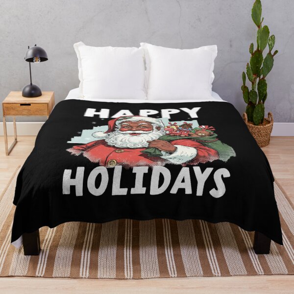Item preview, African American Christmas Retro Black Santa Happy Holidays Cute designed and sold by alenaz.