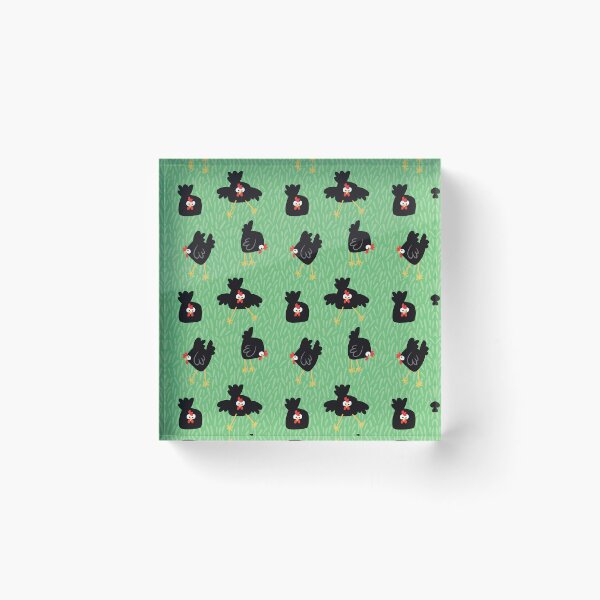 Item preview, Black Chickens on the Grass designed and sold by Studio Moo Designs.