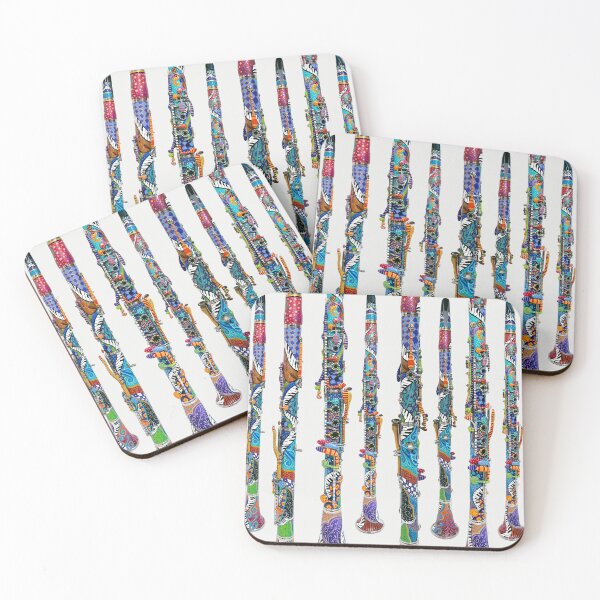 Item preview, Colorful Clarinets Print - Clarinet Art Design-Clarinets Painted designed and sold by Juleez.