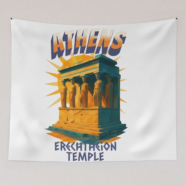 Item preview, ATHENS - Erechtheion Temple – Urban Retro Dreams designed and sold by Earth Celebration Designs.