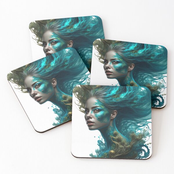 Item preview, Mystical Water Goddess – Fantasy Ocean Spirit Artwork | Amphitrite designed and sold by Mido-artister.